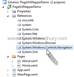 System.Windows.Controls.Navigation Assembly Added to the Project System.Windows.Controls.Navigation Assembly Added to the Project