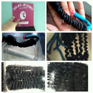 Curling Synthetic Hair With Flexi-Rods Step by step process - SLWM