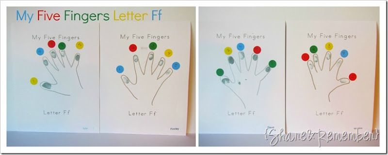 Letter Ff My Five Fingers Printable