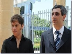 Axel Kicillof y Barata de la Campora Axel Kicillof y Barata de la Campora