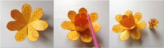 Paper Flower tutorial 9