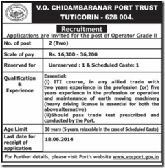 VOC Port Trust - www.indgovtjobs.in