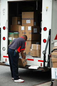 A delivery truck