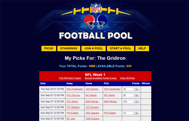 Log In - Office Football Pool Hosting :: Pro and College ...