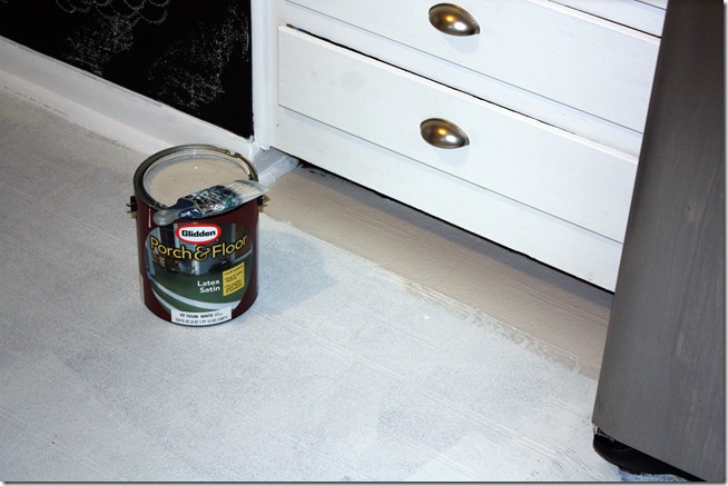 So Much Jane And Eugene Painting The Kitchen Floors Using Some Other Blogs Recommendations We Went With A Porch Floor Paint Glidden Fossil Grey Was Our Choice Of Color