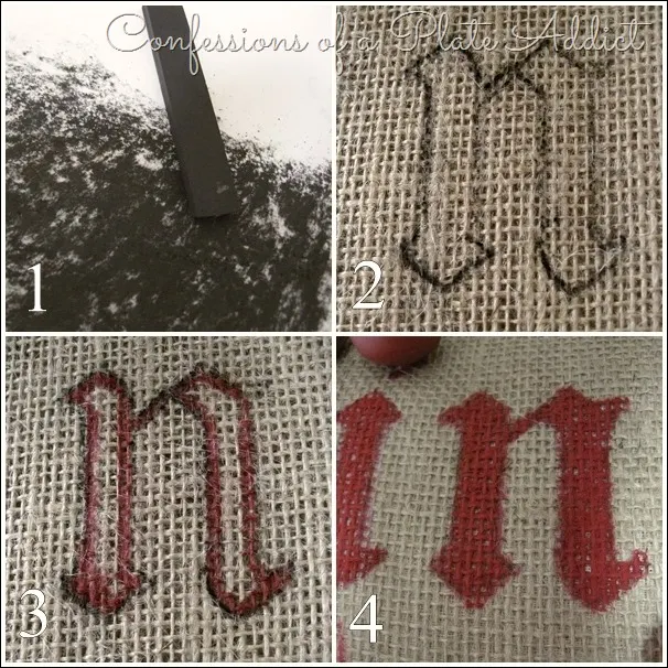 CONFESSIONS OF A PLATE ADDICT Tutorial for Lettering on Burlap