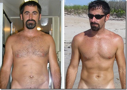 Antes e depois homens musculação 3
