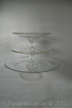 glass dessert plate from repurposed glass