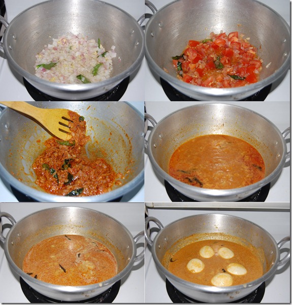 Chettinad egg curry process