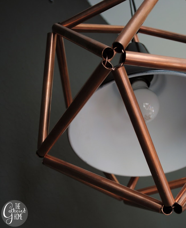 Diy Copper Pipe Icosahedron Light Fixture Diy Copper Pipe Icosahedron Pendant Light Thegatheredhome Com Tutorial Geometric