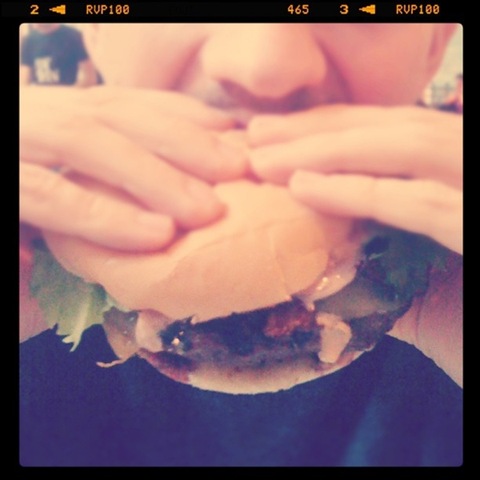 #35 Tucking into a Byron burger