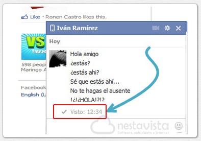 Eliminar el visto de Facebook