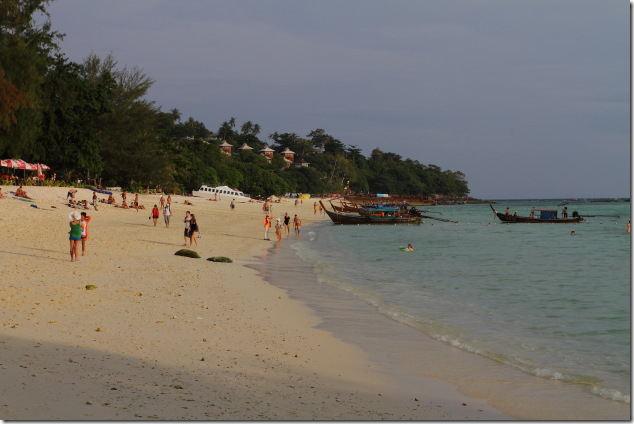 The beautiful long beach of Ko Phi Phi, Thailand