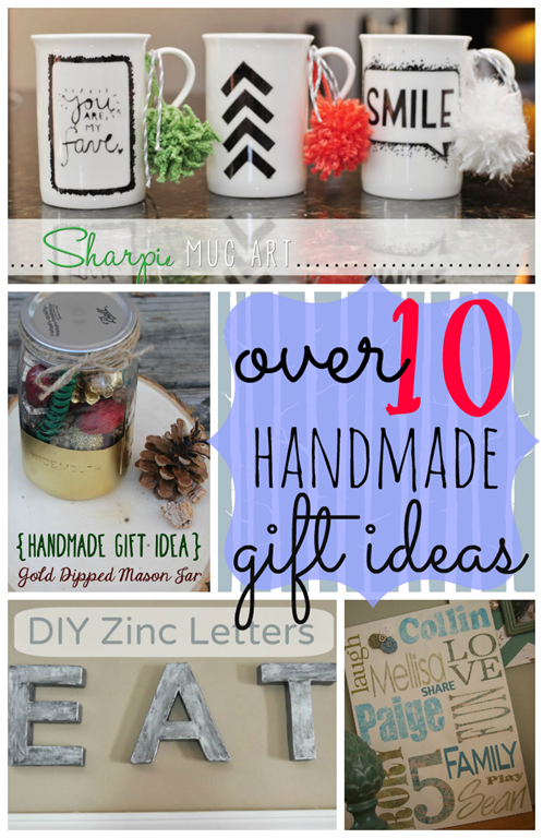 Over 10 Handmade Gift Ideas at GingerSnapCrafts.com #diy #ChristmasGifts #linkparty #features