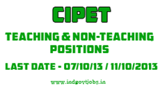 CIPET Jobs 2013