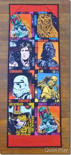 Back of Lego Star Wars wallhanging