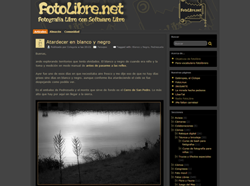 Primeira página do blog Fotolibre.net