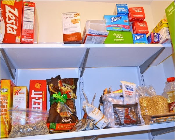 organized pantry snacks