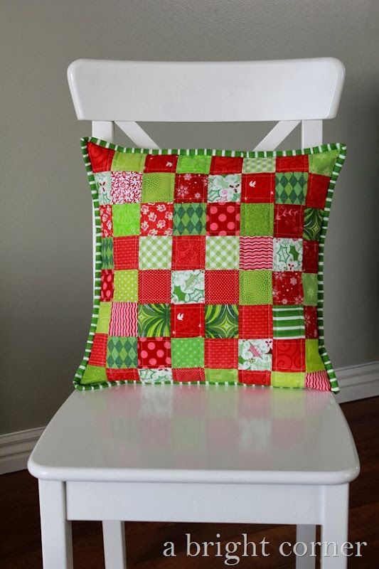 Cute quilted Christmas pillow