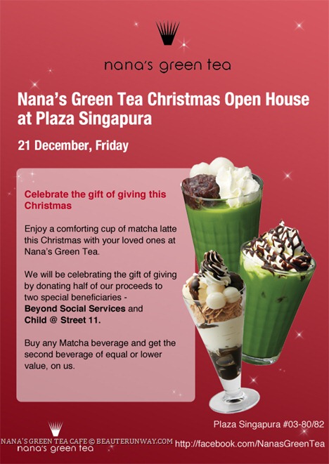NANA’S GREEN TEA 1 FOR 1 MATCHA GREEN POWDERED TEA DRINK BEVERAGE  PLAZA SINGAPURA JAPANESE CAFE FLAGSHIP STORE OPENING Cafe Restaurant Matcha, crepes, desserts main course charity drive for Beyond Social Services