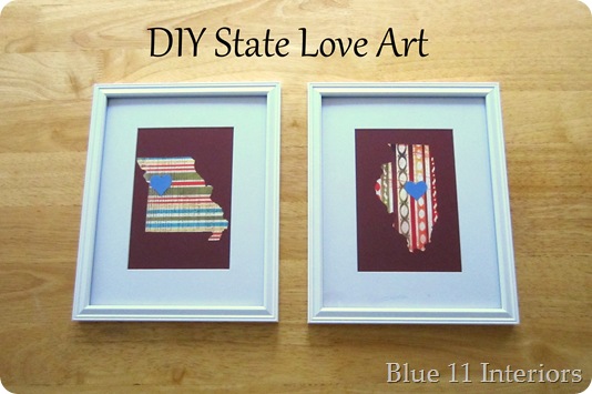 DIY State Love Art
