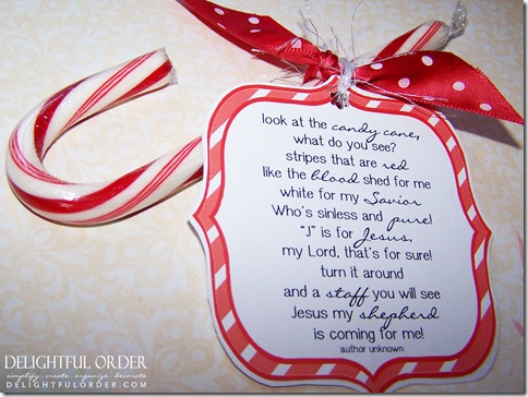 Candy Cane Poem Printable Tag - Delightful Order Free Printable Candy Cane Poem : Look at a candy cane, what do you see?