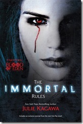 book cover of The Immortal Rules by Julie Kagawa