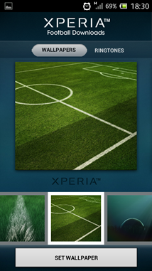 Xperia Football Theme Xperia Football Theme