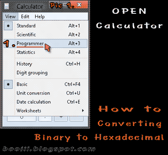 How to Converting Binay to Hexadecimal with calculator.