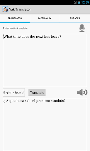 Yak English Spanish Translator