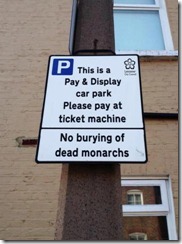 Parking lot notice