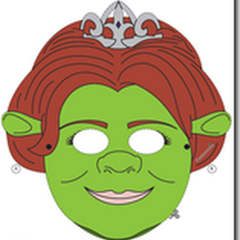 Máscaras Shrek para imprimir, color y colorear