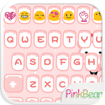 Cover Image of Download Pink Bear Emoji Keyboard Theme 1.0 APK