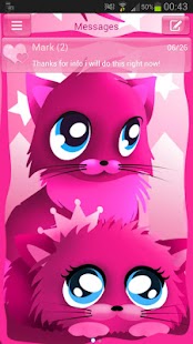 Pink Cats 4 GO SMS Pro Buy Screenshots 0