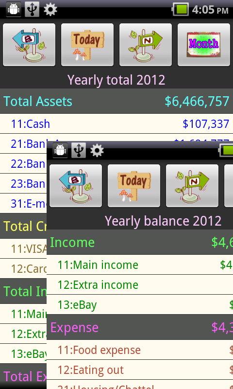 Easy Home Budget Book &amp; Asset Screen 3
