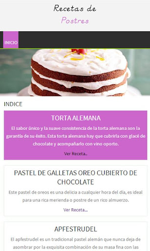 Recetas de postres