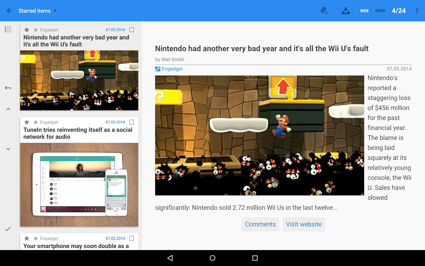   gReader | Feedly | News | RSS – Capture d'écran 