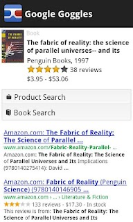 Google Goggles screenshot