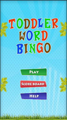 Toddler Word Bingo Free