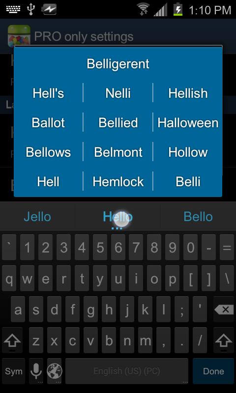 Jelly Bean Keyboard PRO - screenshot