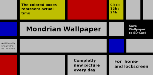Mondrian Wallpaper Clock On Windows Pc Download Free 1 3 Ch Octopoden Mondrianwallpaper