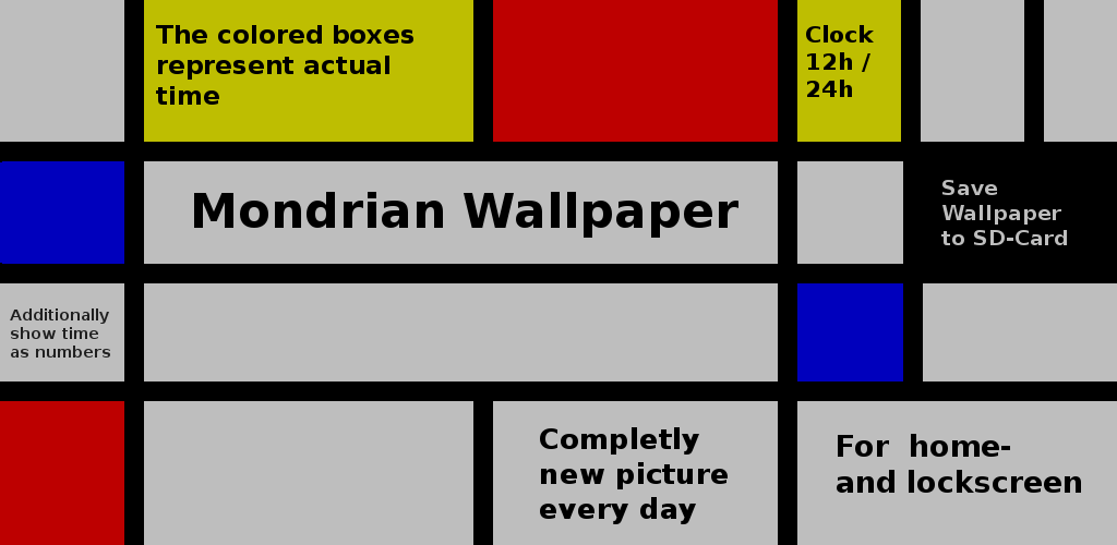 Mondrian Wallpaper Clock Latest Version For Android Download Apk