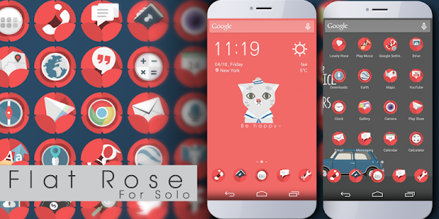 Flat Rose Icons Wallpapers