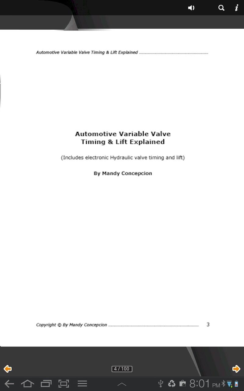 Variable Valve Timing &amp; Lift Screen 2