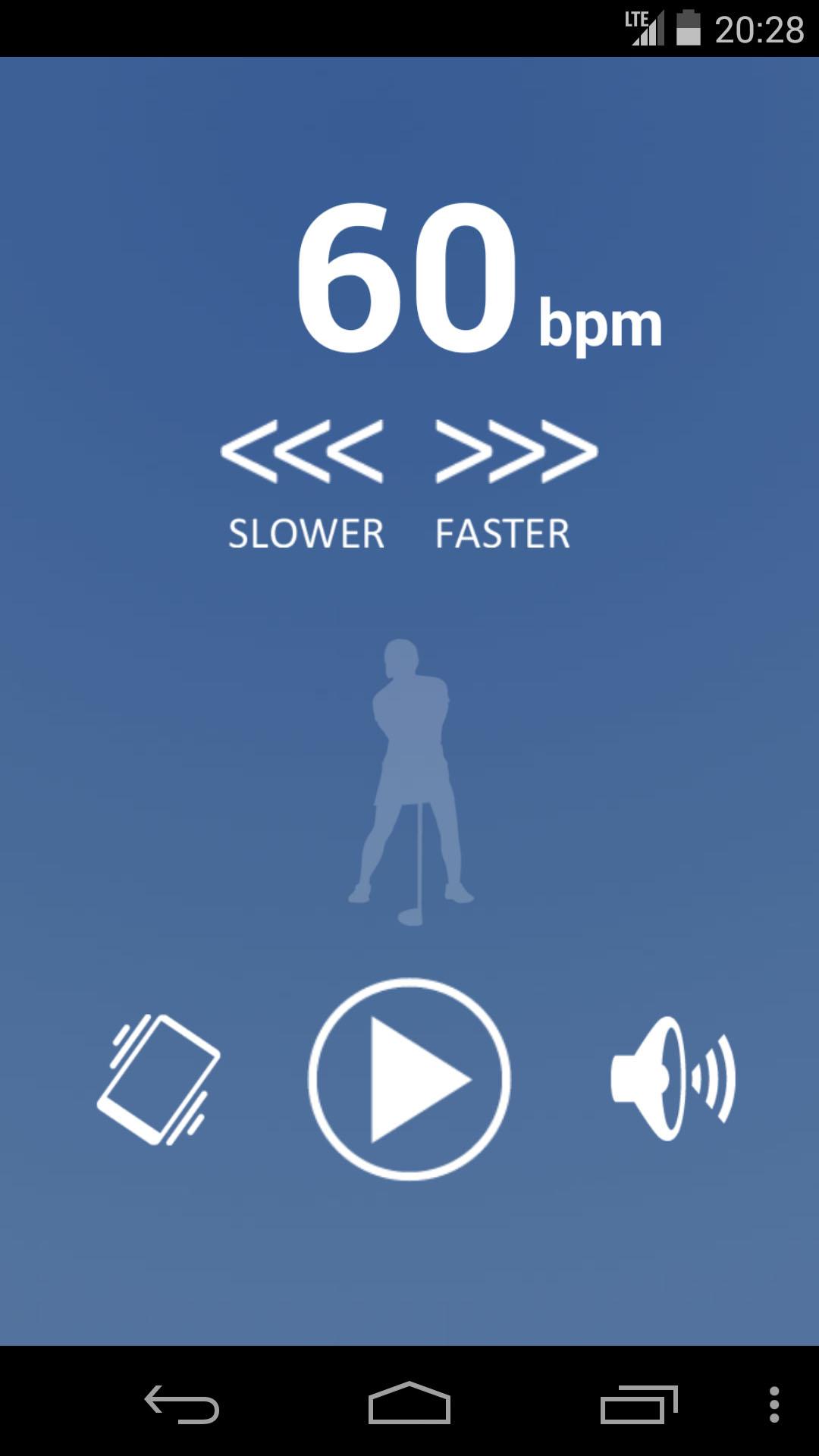 Android application golf metronome screenshort