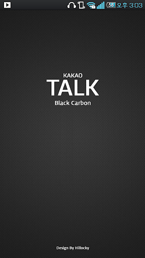 Kakao talk theme black carbon