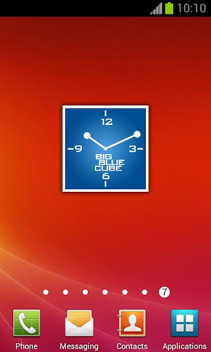 Blue Square Clock + alarm