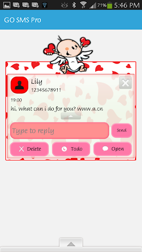 【免費個人化App】GO SMS - Cupid Hearts-APP點子