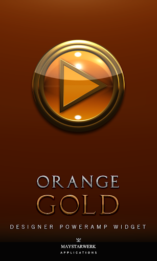 Poweramp Widget Orange Gold