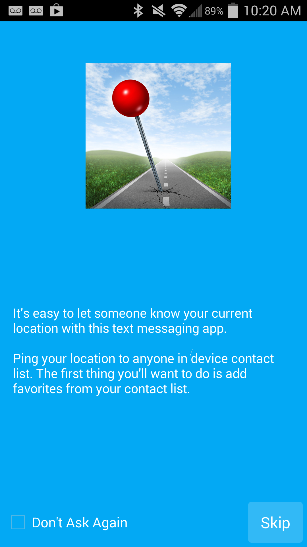 Android application Ping My Location PRO screenshort